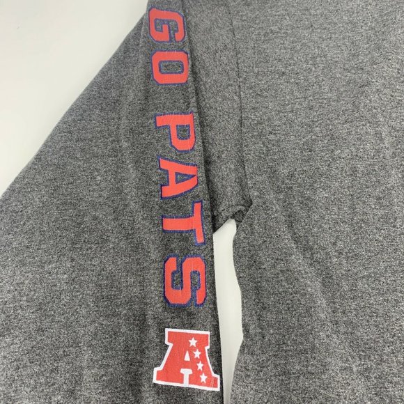 Men's Majestic NFL New England Patriots Long Sleeve T-Shirt‎ Gray 2XL - Picture 11 of 11